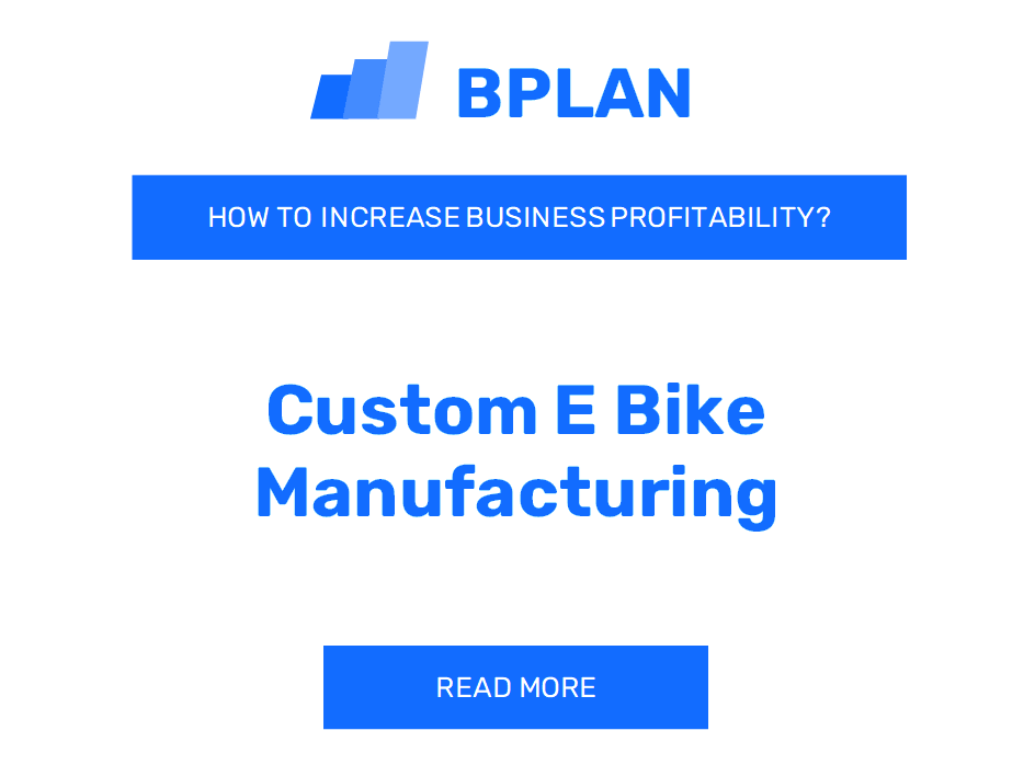 How to Boost Custom E-Bike Manufacturing Business Profitability?