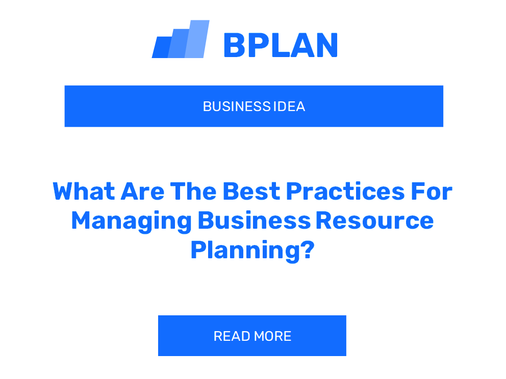 What Are The Best Practices For Managing Business Resource Planning?