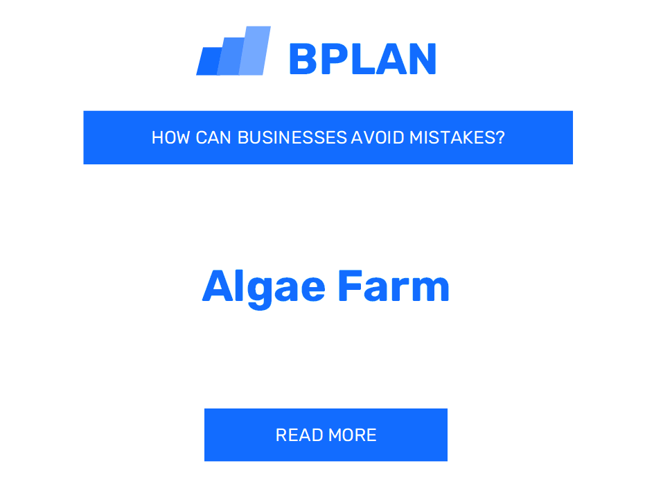 How Can Algae Farm Businesses Avoid Mistakes?