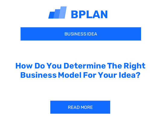 How Do You Determine The Right Business Model For Your Idea?