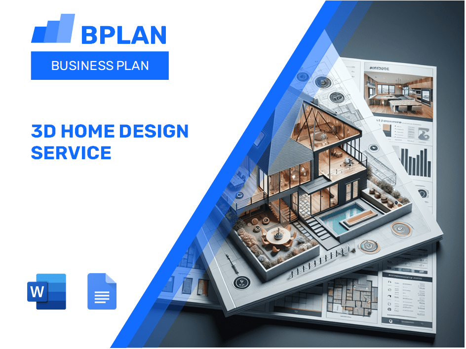 Plano de negócios de serviço de design de casa 3D