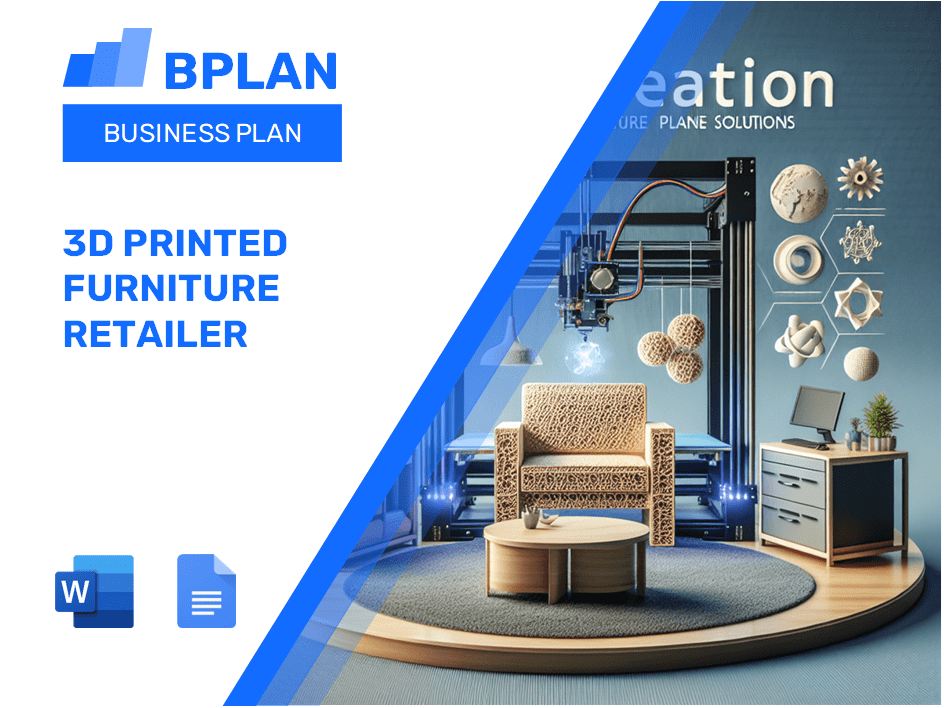 Plan de negocios minorista de muebles impresos en 3D