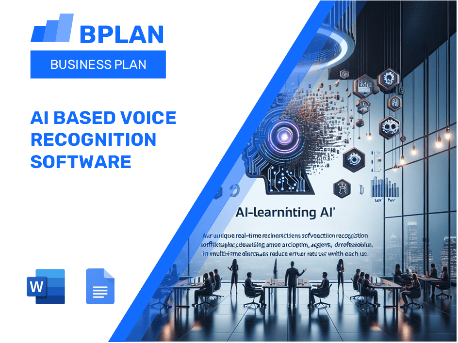 AI Based Voice Recognition Software Business Plan