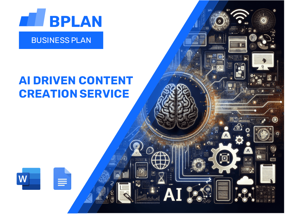 AI Driven Content Creation Service Business Plan