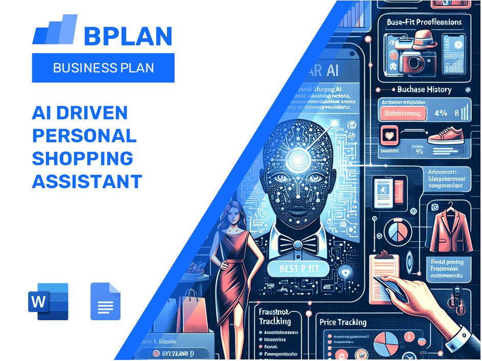Plan d'affaires d'assistant d'achat personnel axé sur l'IA