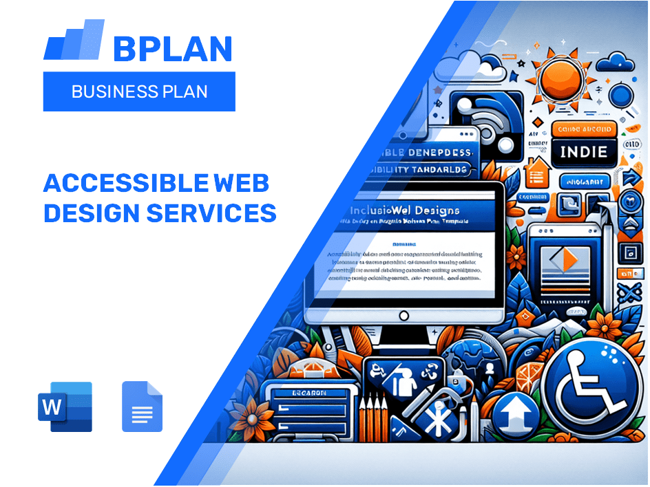 Plano de negócios de serviços de web design acessível