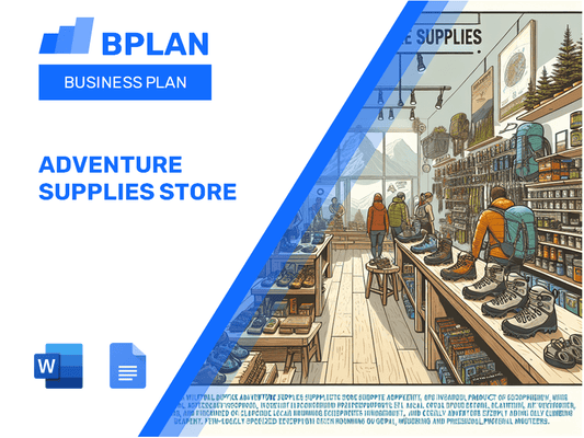 Adventure Supplies Store Business Plan