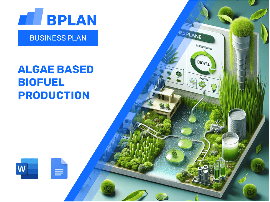 Plano de negócios de produção de biocombustíveis baseado em algas