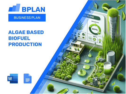 Algae Based Biofuel Production Business Plan