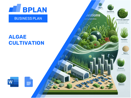 Algae Cultivation Business Plan