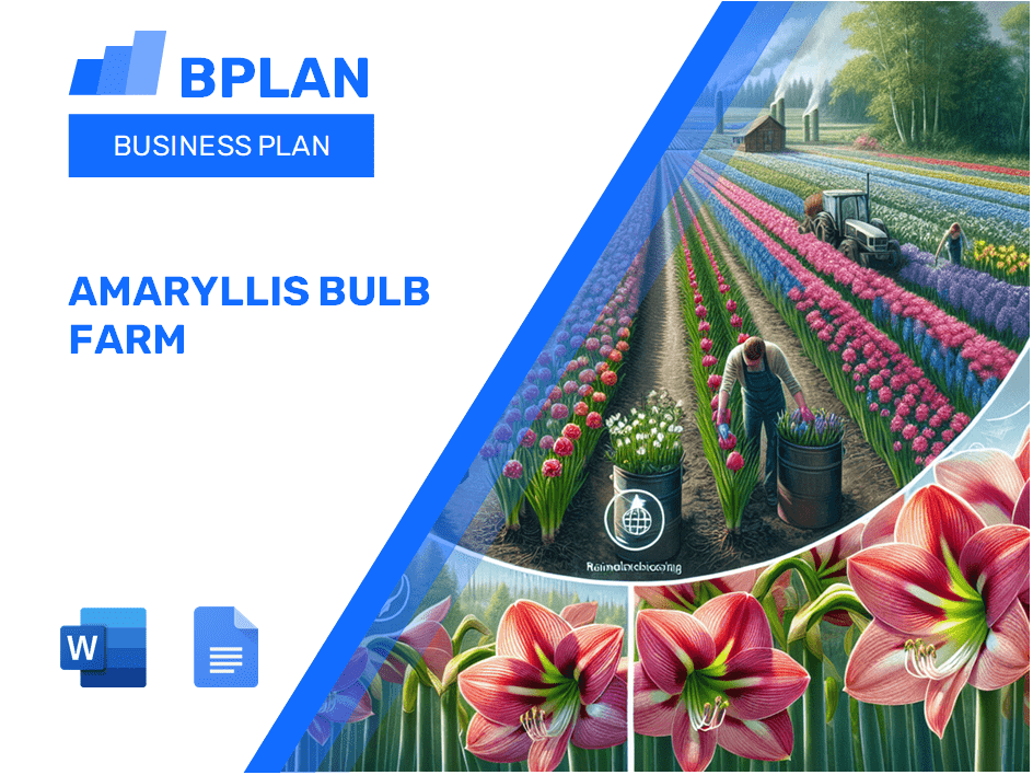 Amaryllis Bulb Farm Business Plan