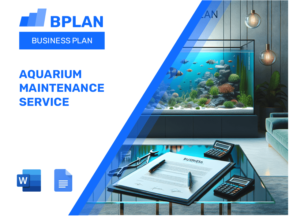 Plan d'affaires du service de maintenance d'aquarium