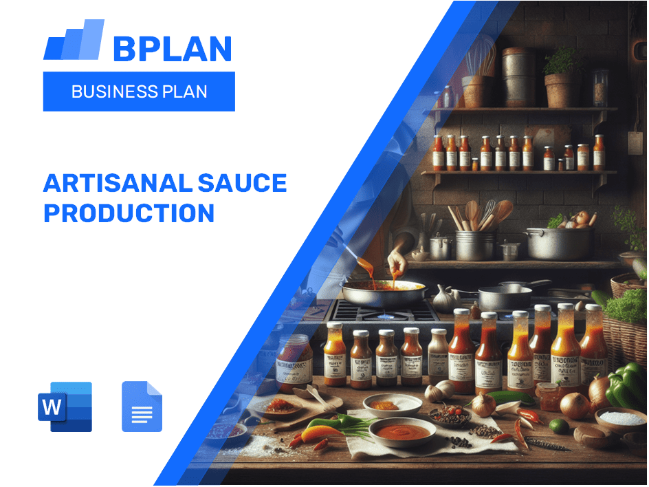 Artisanal Sauce Production Business Plan