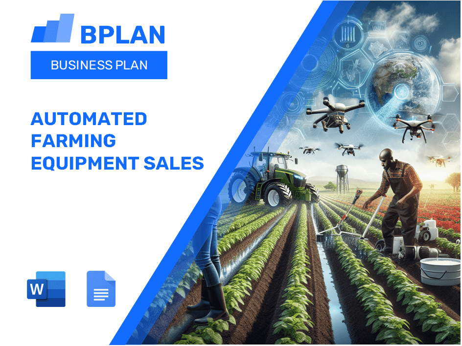 Automated Farming Equipment Sales Business Plan