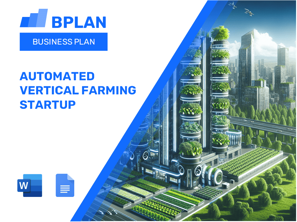 Automated Vertical Farming Startup Business Plan