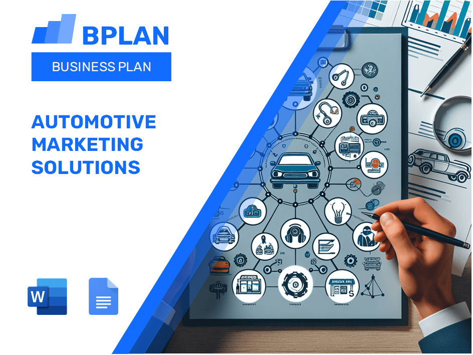 Plano de negócios de soluções de marketing automotivo