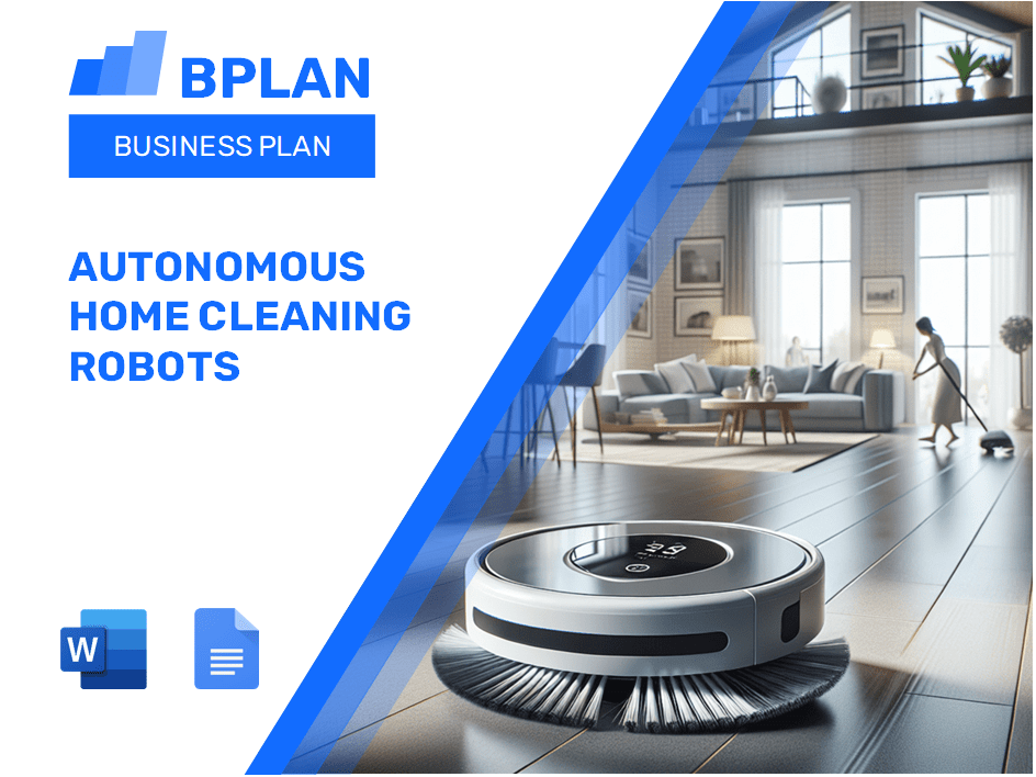 Plan de negocios de robots de limpieza para el hogar autónomo