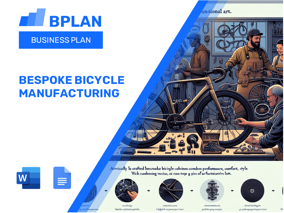 Plano de negócios de fabricação de bicicletas sob medida