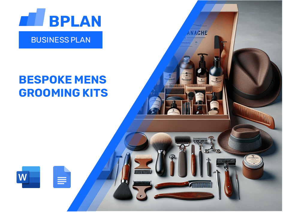 Plano de negócios de kits de limpeza masculino sob medida