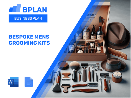 Plan d'affaires des kits de toilettage pour hommes sur mesure