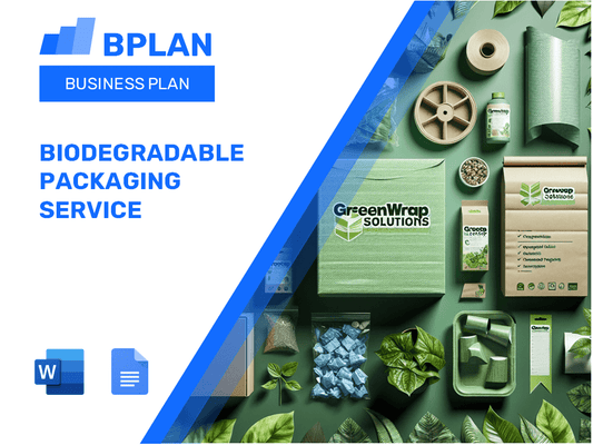 Plan de negocios de servicio de embalaje biodegradable