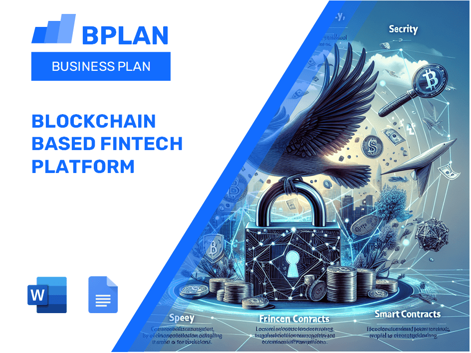 Plano de negócios da plataforma de fintech baseado em blockchain