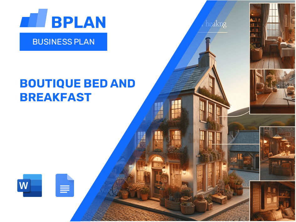 Boutique Bed and Breakfast Business Plan