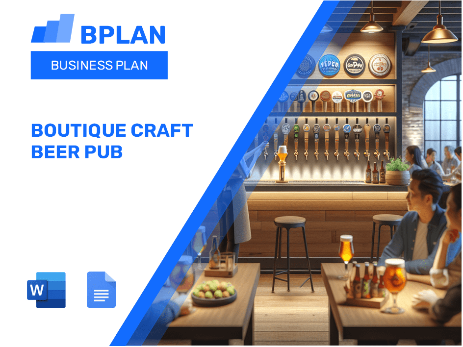 Boutique Craft Beer Pub Business Plan