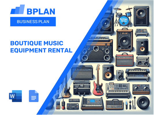 Plano de negócios de aluguel de equipamentos musicais boutique