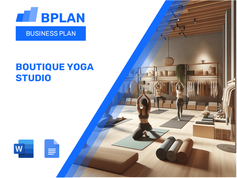 Plano de negócios de estúdio de boutique Yoga