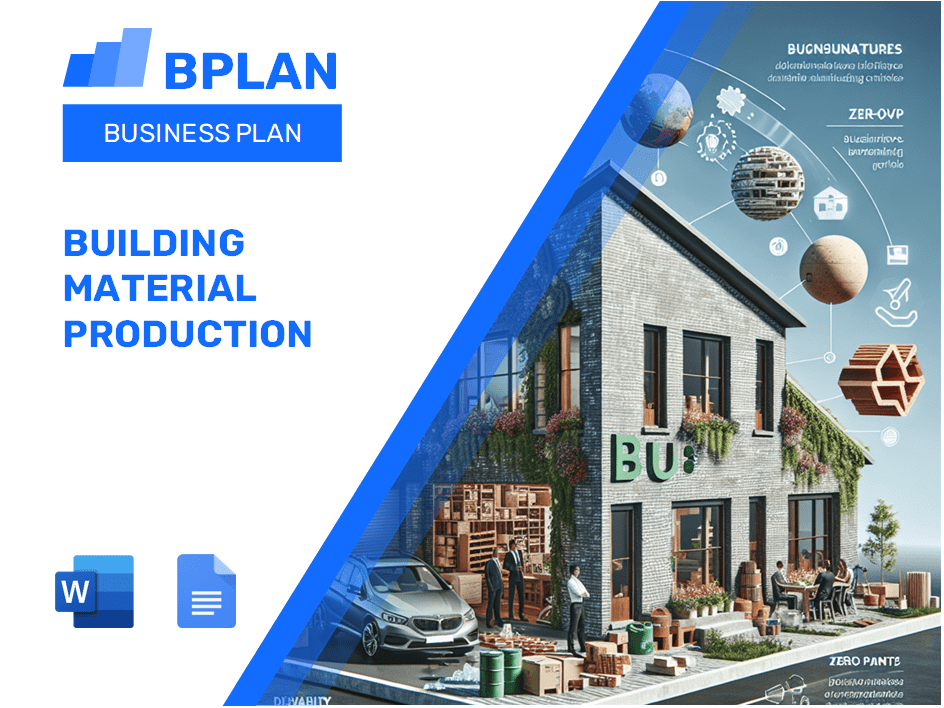 Plano de negócios de produção de materiais de construção