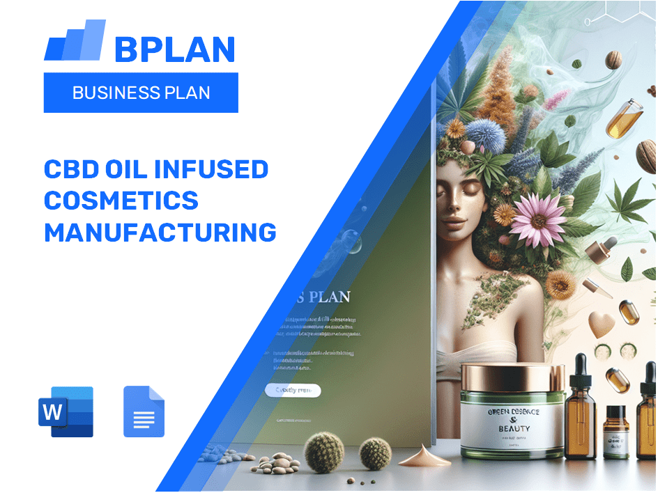 CBD Oil Infused Cosmetics Manufacturing Business Plan