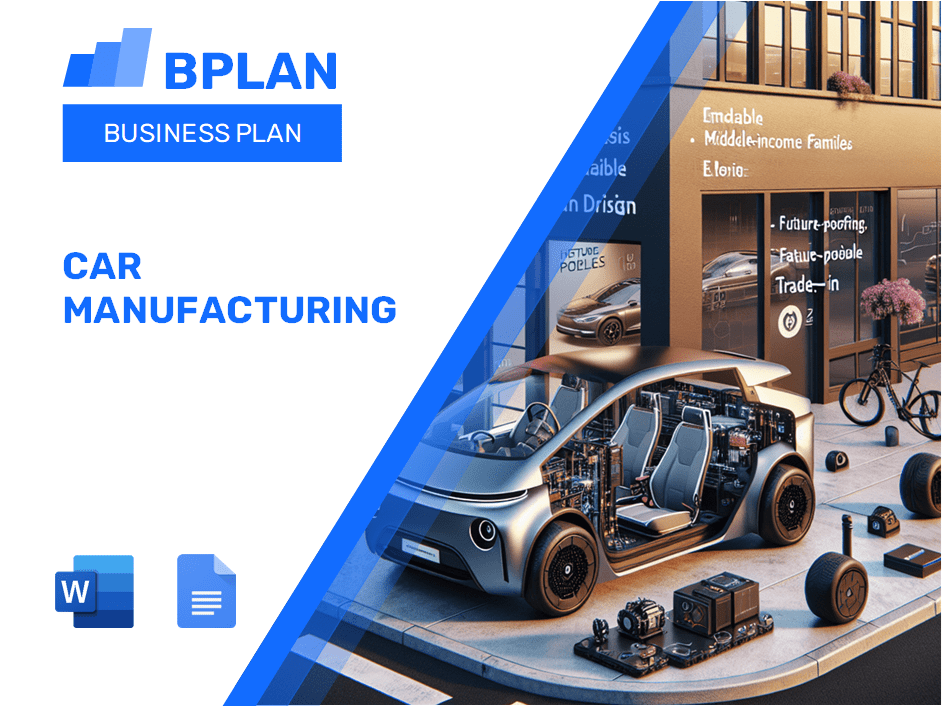 Plano de negócios de fabricação de carros