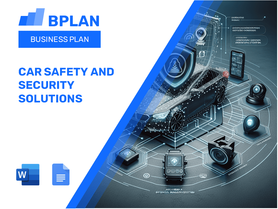 Plano de negócios de soluções de segurança e segurança do carro