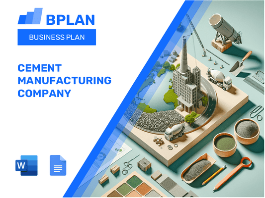 Plano de negócios da empresa de fabricação de cimento