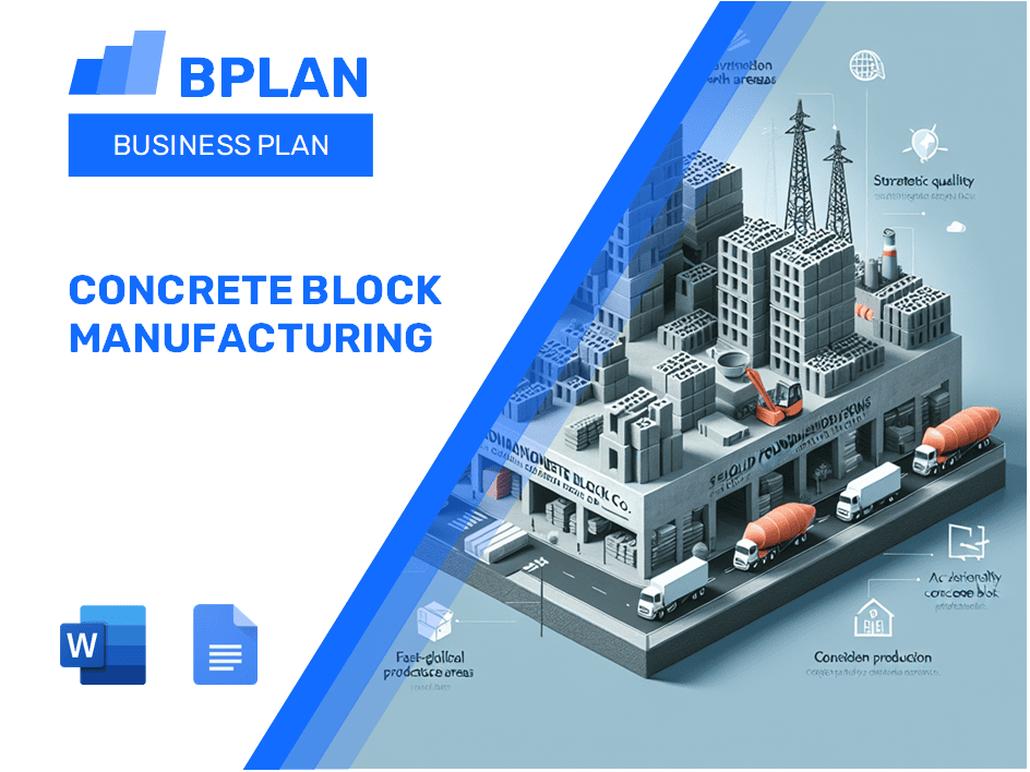 concrete block manufacturing business plan