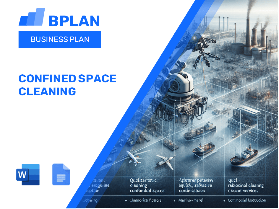 Plan d'affaires de nettoyage des espaces confinés