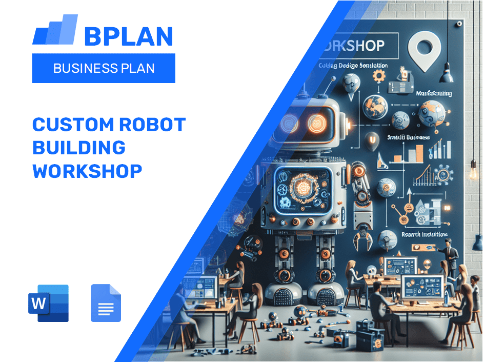 Plano de negócios de workshop de construção de robô personalizado