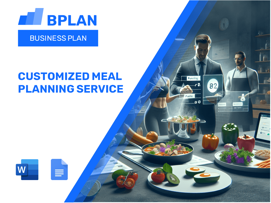 Servicio de planificación de comidas personalizado Plan de negocios