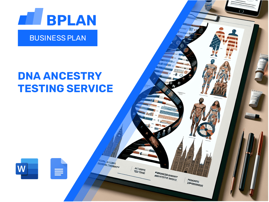 Plano de Negócios de Serviço de Teste de Ancestralidade de DNA