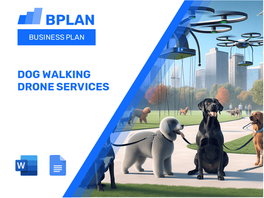 Plan de negocios de servicios de drones para caminar por perros