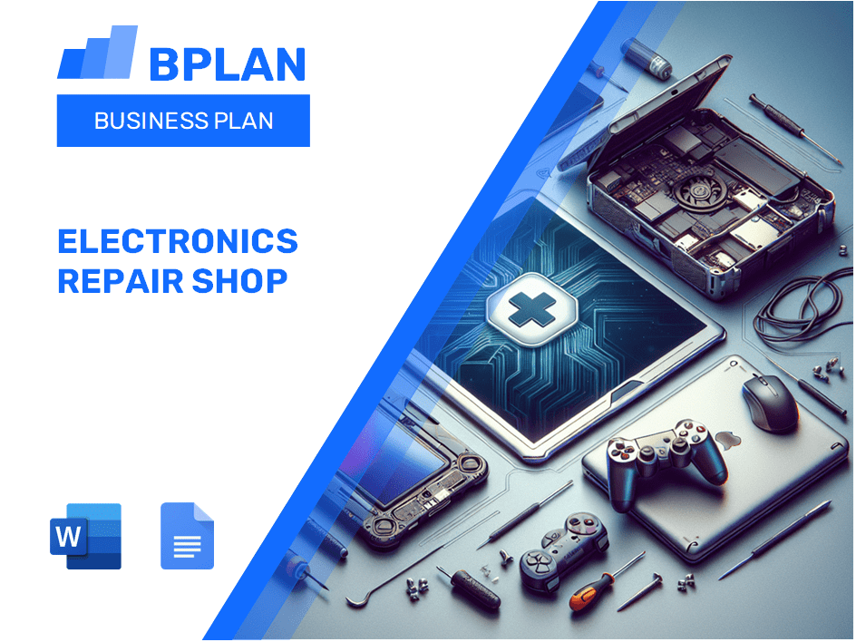 Plano de negócios de oficina de reparo eletrônico