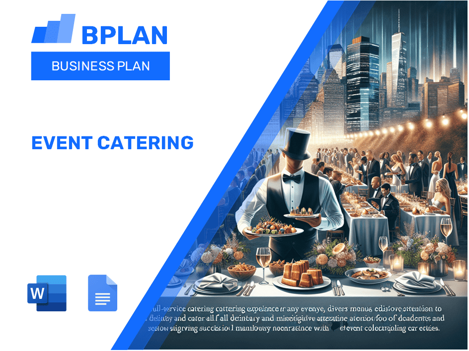 Plano de negócios de catering de eventos