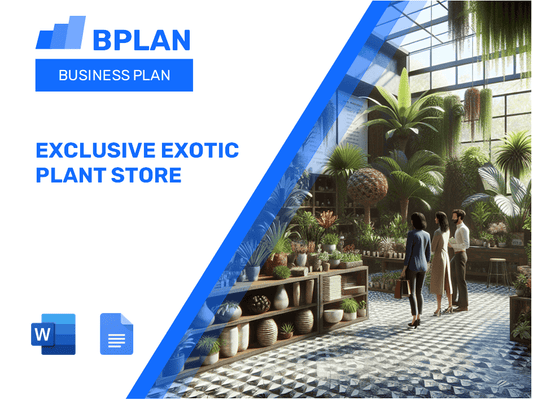 Exclusive Exotic Plant Store Business Plan