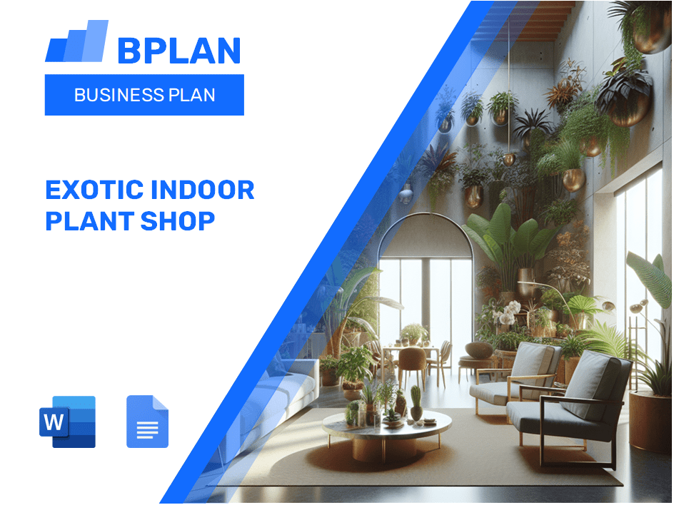 Exotic Indoor Plant Shop Business Plan