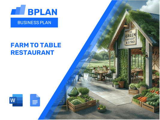 Farm To Table Restaurant Business Plan