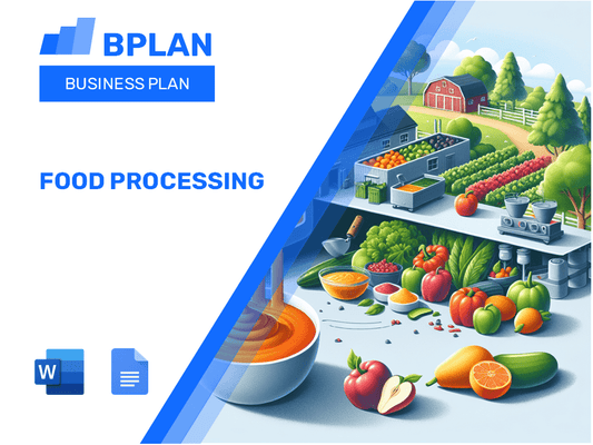 Plano de negócios de processamento de alimentos