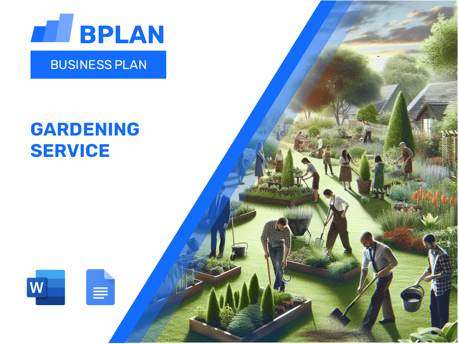 Plan d'affaires du service de jardinage