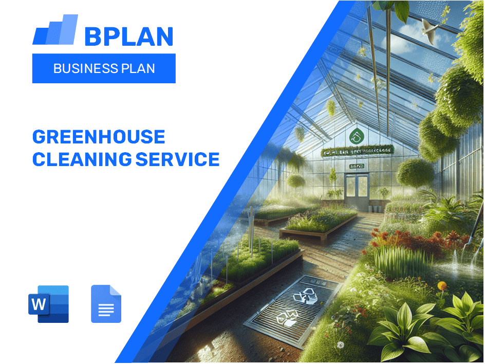 Greenhouse Cleaning Service Business Plan