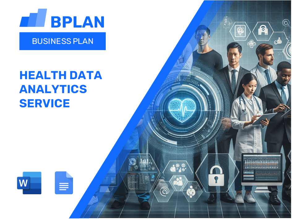 Plan de negocios de servicios de análisis de datos de salud